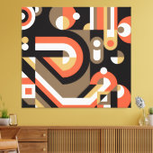 幾何学的抽象芸術:未来的なアートワークデザイン。 キャンバスプリント (インサイチュ (リビング))