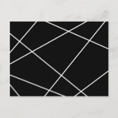 幾何学的抽象芸術 – 白と黒。 ポストカード (正面)