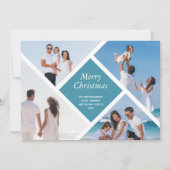 幾何学的数々の写真メリークリスマス シーズンカード (正面)