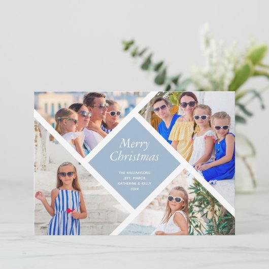 幾何学的数々の写真メリークリスマス シーズンカード (スタンド正面)