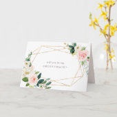 幾何学的春ロマンスブリデスメイドカード カード (黄色い花)