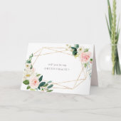 幾何学的春ロマンスブリデスメイドカード カード (正面)