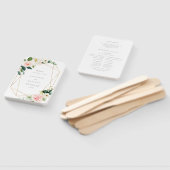 幾何学的春ロマンス結婚式 プログラムファン ハンドファン (組立なし)