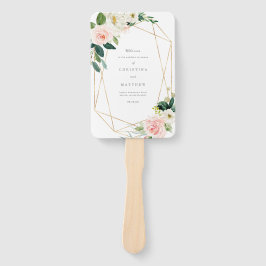 幾何学的春ロマンス結婚式 プログラムファン ハンドファン