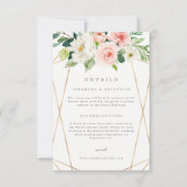 幾何学的春ロマンス詳細カード 招待状 (正面)