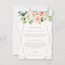 幾何学的春ロマンス詳細カード 招待状