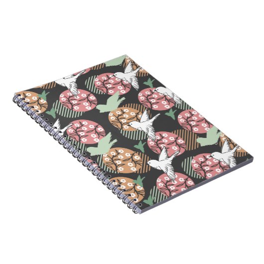 幾何学的春自然と動物模型芸術なし ノートブック (右側)