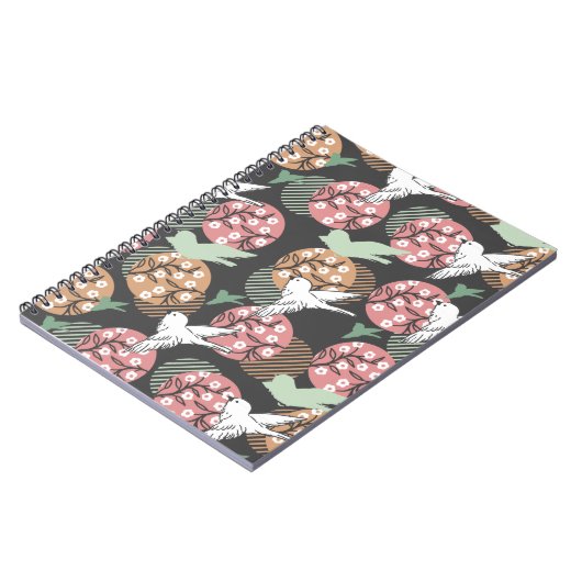 幾何学的春自然と動物模型芸術なし ノートブック (左側)