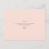 幾何学的春開花は私の花の女の子になる インビテーションポストカード (裏面)