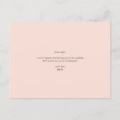 幾何学的春開花は私のJr Bridesmaidカード インビテーションポストカード (裏面)