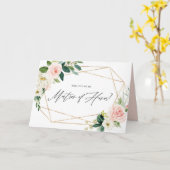 幾何学的春開花名案のマトロン カード (黄色い花)