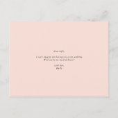 幾何学的春開花Be Myメイド・オブ・オーナー（花嫁付き添い人）カード インビテーションポストカード (裏面)