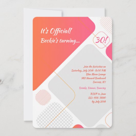 幾何学的栄光招待状 招待状 (正面)