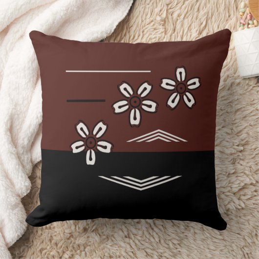 幾何学的桜さくらんぼブロッサム装飾用クッション クッション (ブランケット)