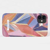 幾何学的水彩抽象画 カスタムフォンケース Case-Mate iPhoneケース (裏面(横))