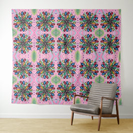 幾何学的水滴パターン タペストリー