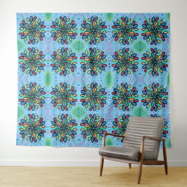 幾何学的水滴パターン タペストリー