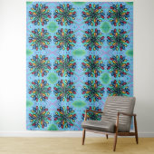 幾何学的水滴パターン タペストリー (インサイチュ)