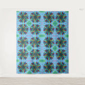 幾何学的水滴パターン タペストリー (正面)