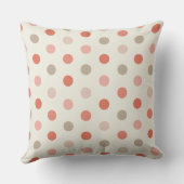 幾何学的水玉模様パターン（赤とピンクの色調） クッション (裏面)