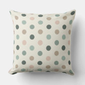 幾何学的水玉模様パターン（青とピンクのトーン） クッション (正面)