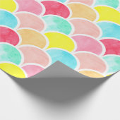 幾何学的水色シームレスパタはかりで測ーン(m) ラッピングペーパー (角)