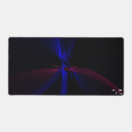 幾何学的波抽象マウスパッドマット デスクマット (正面)