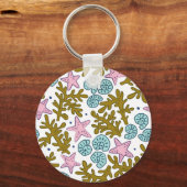 幾何学的海サンゴ礁 キーホルダー (正面)