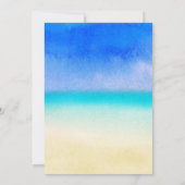 幾何学的熱帯フローラブライダルシャワー 招待状 (裏面)