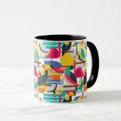 幾何学的熱帯鳥 マグカップ (正面右)