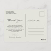 幾何学的男女兼用赤ちゃんシャワーありがとう ポストカード (裏面)