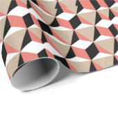 幾何学的白黒サンゴ模様。 ラッピングペーパー (ロールコーナー)
