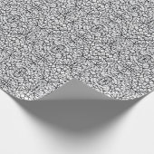 幾何学的白黒デザイン抽象芸術アート ラッピングペーパー (角)