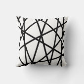 幾何学的白黒ミニマリストデコル クッション (裏面)