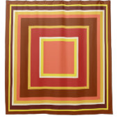 幾何学的秋インディアンコーンカラー シャワーカーテン (正面)