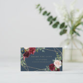 幾何学的秋エレガンスハッシュタグカード 名刺 (スタンド正面)