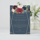 幾何学的秋エレガンス詳細カード 招待状 (スタンド正面)