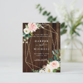 幾何学的素朴フローラ木版写真保存日 ポストカード (スタンド正面)