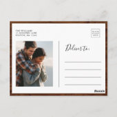 幾何学的素朴フローラ木版写真保存日 ポストカード (裏面)