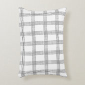 幾何学的素朴ミニマモダンリストプレイド アクセントクッション (正面(垂直))