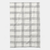 幾何学的素朴ミニマモダンリストプレイド キッチンタオル (縦)