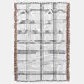 幾何学的素朴ミニマモダンリストプレイド スローブランケット (正面縦)