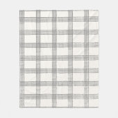 幾何学的素朴ミニマモダンリストプレイド フリースブランケット (正面)