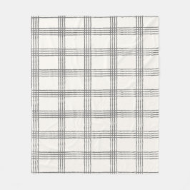 幾何学的素朴ミニマモダンリストプレイド フリースブランケット