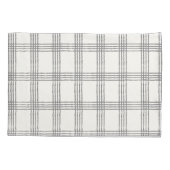 幾何学的素朴ミニマモダンリストプレイド 枕カバー (裏面)