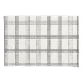 幾何学的素朴ミニマモダンリストプレイド 枕カバー (正面)