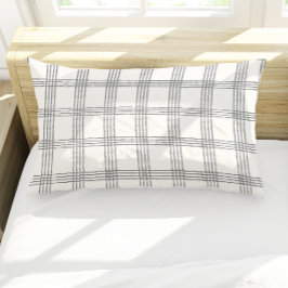 幾何学的素朴ミニマモダンリストプレイド 枕カバー