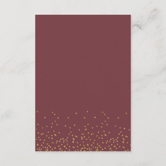 幾何学的素朴金ゴールド結婚グリッターの詳細 エンクロージャーカード (裏面)