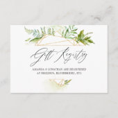 幾何学的結婚グリーンリー商品登録簿 エンクロージャーカード (正面)