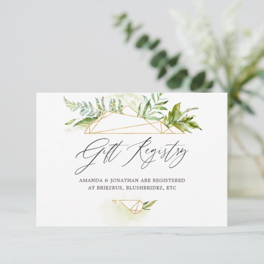 幾何学的結婚グリーンリー商品登録簿 エンクロージャーカード (スタンド正面)